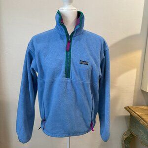 Vintage Patagonia Blue Synchilla 1/2 Zip Fleece Pullover Jacket